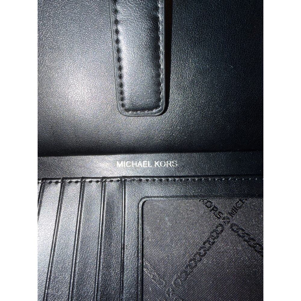 Michael Kors Black Jet Set Travel Continental Wristlet New Without Tags - Picture 6 of 8